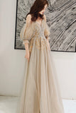 Elegant tulle lace long prom dress evening dress HZ1023