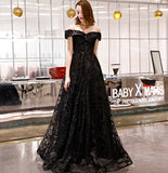 Elegant tulle long A line prom dress evening gown HZ1023