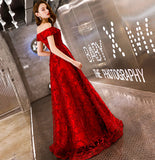 Elegant tulle long A line prom dress evening gown HZ1023