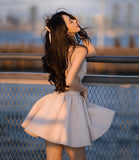 Lovely heart-shaped diamond backless prom dress party dress HZ1023