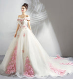 Stylish tulle applique long ball gown dress formal dress HZ1023