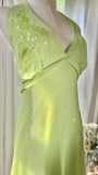 Light Green Shiny Fashion Elegant Exquisite Beading Long Chiffon Fairy Ball Gown Evening Dress Birthday/Wedding Guest/Holiday Party Dress Prom Dress Valentine's Day Date Dress HZ1023