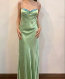 Green vintage elegant rhinestone gemstone beaded embellished long ball gown evening dress HZ1023