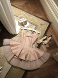 Pink Sweet Cute Elegant Short Tulle Satin Bow Decoration Homecoming Dress Evening Dress Birthday Party Dress Prom Dress Prom Dress HZ1023