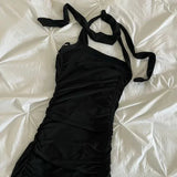 Black fashion elegant suspender long red chiffon ruffle ball gown evening dress party dress HZ1023