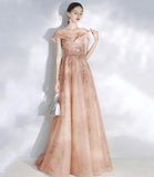 Stylish tulle sequins long prom dress evening dresses HZ1023