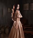 Lovely Bow Satin Long Ball Gown Formal Dress HZ1023