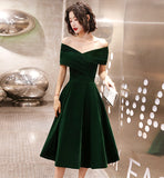Green velvet short prom dress homecoming dress HZ1023