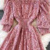 Cute Lace A Line Dress Lace Fashion Dress HZ1023