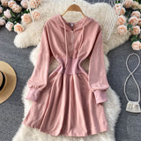 Casual Hooded A Line Dress HZ1023