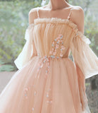 Cute tulle applique short prom dress homecoming dress HZ1023