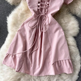 Cute A Line Lace Up Dress Fashion Girl Dress HZ1023