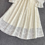 Champagne V Neck Lace Long Dress Fashion Dress HZ1023