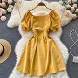 Cute A Line Lace Up Dress Fashion Dress HZ1023