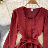 Cute A Line Long Sleeve Dress Fashion Dress HZ1023