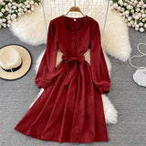 Cute A Line Long Sleeve Dress Fashion Dress HZ1023