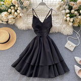 Cute V Neck Short Dress A Line Fashion Dresses HZ1023