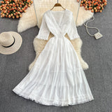 Cute V-Neck Fringed Dress A Line Fashion Dress HZ1023