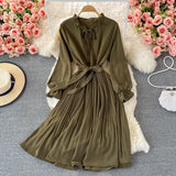 Cute A Line Short Dress Long Sleeve Fashion Dress HZ1023