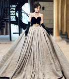 Amazing satin long ball gown dress formal dress HZ1023