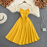 Simple A Line V Neck Short Dress Fashion Dress HZ1023