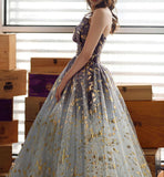 A line tulle long prom gown formal dress HZ1023