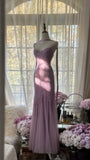 Pink Purple Gorgeous Shiny Elegant Exquisite Beaded Mermaid Slim Fit Long Chiffon Spaghetti Straps Tulle Sequins Formal Prom Dress Evening Dress Party Dress HZ1023