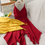 Cute V Neck Irregular Short Dress A Line Fashion Dress HZ1023