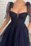 Blue tulle short prom dress blue homecoming dress HZ1023