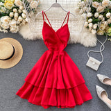 Cute V Neck Short Dress A Line Fashion Dresses HZ1023