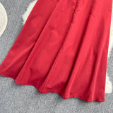 Mid length knee length A-line skirt, half skirt, umbrella skirt HZ1023