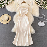 Simple Satin Short Dress Fashion Dress HZ1023