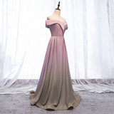Shiny satin long prom dress pink evening dress HZ1023