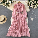 Elegant Chiffon Long Sleeve Dress Fashion Dress HZ1023