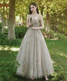 Stylish tulle long prom dress evening dress HZ1023
