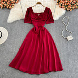 Cute Bow A Line Short Dress Fashion Dress HZ1023