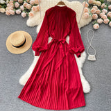 Simple Chiffon Long Sleeve Dress A Line Fashion Dress HZ1023