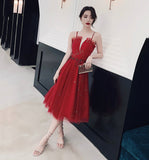 Cute tulle short A line prom dress party dress HZ1023