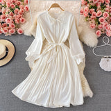 Cute A Line Short Dress Long Sleeve Fashion Dress HZ1023