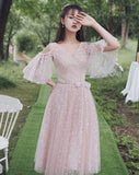 Cute tulle short prom dress party dress HZ1023