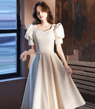 Cute satin short prom dress A line homecoming dress HZ1023