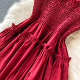 Red A Line Short Dress Fashion Girl Dress HZ1023
