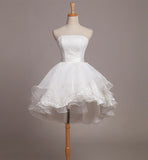 White/Red/Blue Sweet Cute Tulle Lace Short Prom Dress Homecoming Dress HZ1023