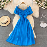 Cute A Line V Neck Short Dress Fashion Dress HZ1023