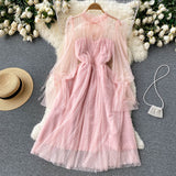 Cute Tulle Long Sleeve Dress Fashion Dress HZ1023
