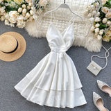 Cute V Neck Short Dress A Line Fashion Dresses HZ1023