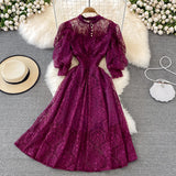 Cute Lace A Line Dress Lace Fashion Dress HZ1023
