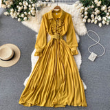 Elegant Chiffon Long Sleeve Dress Fashion Dress HZ1023