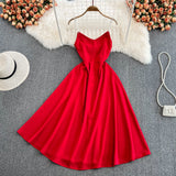 Simple A Line V Neck Short Dress Fashion Dress HZ1023