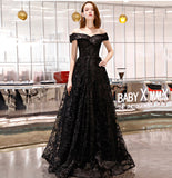 Elegant tulle long A line prom dress evening gown HZ1023